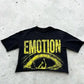 Women's Cropped Mixed Emotion Graphic T-Shirt