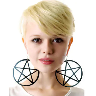 Acrylic Star Shape Earrings, Oversized Trendy Design