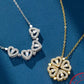 Clover and Heart Design Pendant Necklace