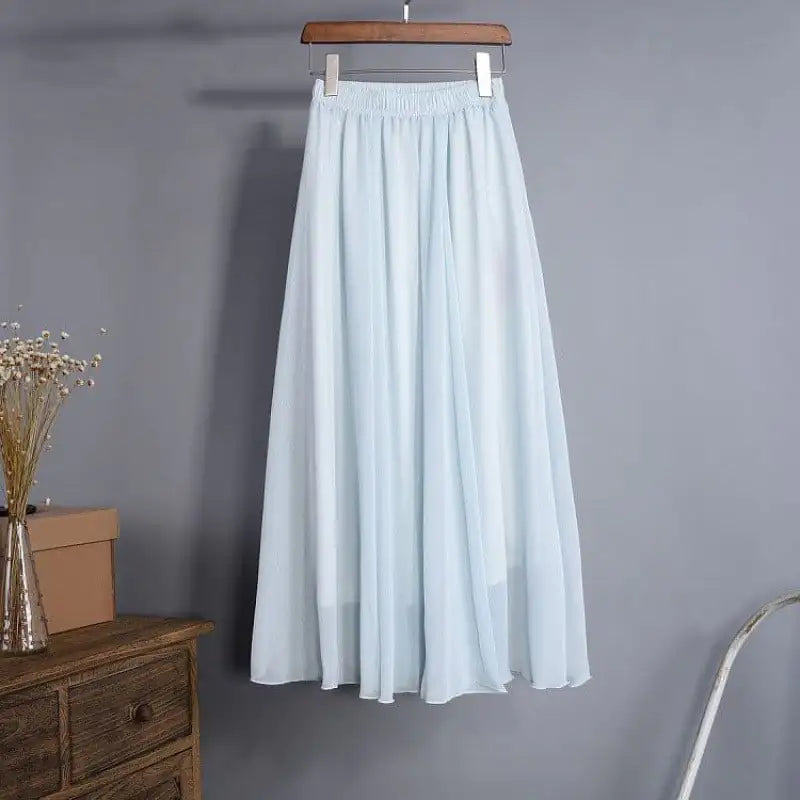 High Waist Long or Half-Length Floaty Chiffon Skirt, Spring and Summer Collection