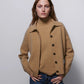 Women's Woollen Pilot Jacket, Knitted Camel Cardigan, Catwalk Collection