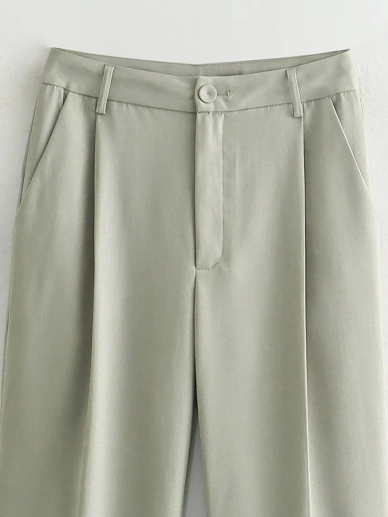 TRAFZA© Women's Pants Suit, Fashion Streetwear Wide-Leg Pants