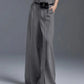 Women's Very Wide Leg Urban Pleated Split-Front Trousers