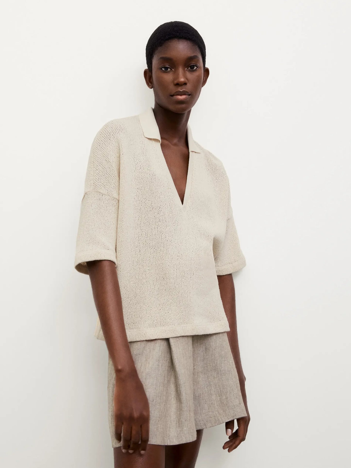 Women's Soft Knitted Polo Shirt, Catwalk Collection