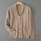 Vireous New Season Men's Shawl-Collar Cashmere Cardigan