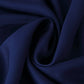 Elegant Round-Neck Silky Satin Long Dress in Navy