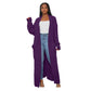 Vireous Very Long Cardigan, Women's Cable Knit Jacket, Multicolours