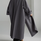 Vireous Cotton and Linen Women's Fashion Casual Loose Shirt Coat