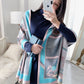 Extra-Large Cashmere Scarf, Equestrian-Print Blanket Wrap, Pashmina