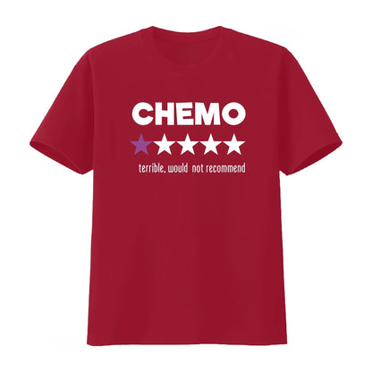 Funny Chemo T-Shirt with Star Rating Design for Cancer Survivors