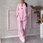 Women's Cotton and Linen Round-Neck Summer Short-Sleeves Pants Suit
