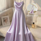 Vireous Pearl-Beaded Strap Satin Slip Retro Dress, Elegant Summer Evening Dress