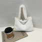 Cute Soft Plush Tote Bag, Faux Fur Shopper Bag