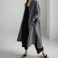 Vireous Cotton and Linen Women's Fashion Casual Loose Shirt Coat
