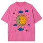Moon and Sun Print Men's Oversize T-Shirt