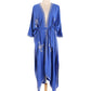 Loose Beach Kimono Cardigan Swimsuit Cover Up with Embroidery