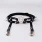 Dark Cross Goth Leg Strap Garter Belt, Pentagram Motif Suspenders