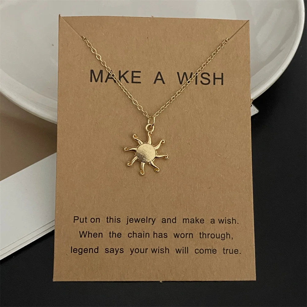Moon Star Pendant Necklace, Multi Designs
