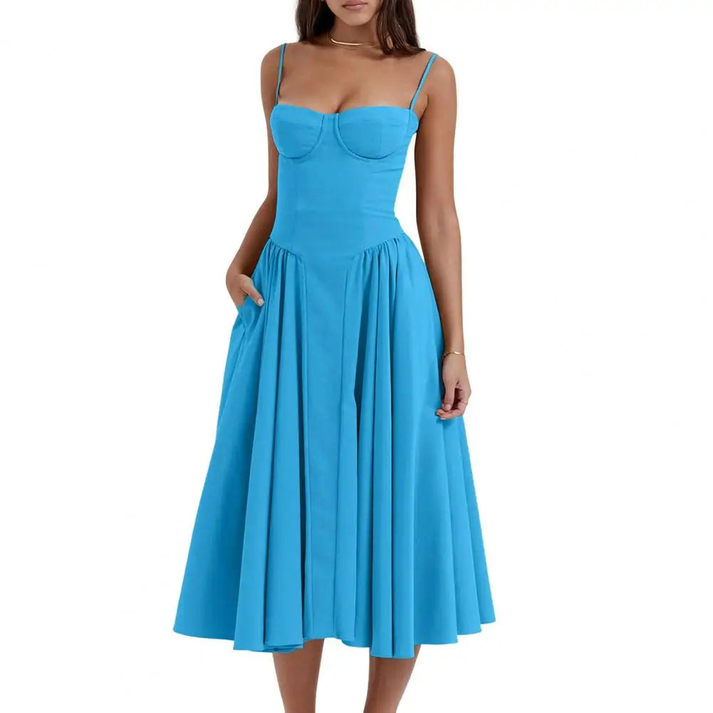 Vireous Long Dress Elegant French Court-Style Cocktail Dress –