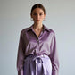 Vireous Luxury Soft Satin Women's Classic Shirt, Block Colours