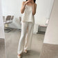 Vireous Simple Two-Piece Women's Summer Pants Suit