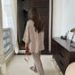 Simple Cotton Linen Women's Summer Pants Suit, Multi Colours