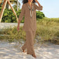 Women's Summer Kaftan-Style Two Piece Cotton Linen Suit
