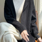 Vireous Lazy-Style Thickened Wool Knit Long Cardigan Coat