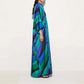 Colourful Abstract Print Kaftan Dress, Party Dress