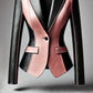 Women's Faux Leather Blazer Pink and Black Colourblock Notched Lapel Jacket, Plus Sizes