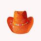 Women's Openwork Woven Cowboy Hat, Multicolours