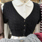 Vireous Cable-Knit Cropped Sweater, Multicolours