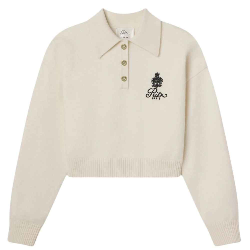 Ritz Paris Luxury Brand Design Women's Polo Collar Sweater