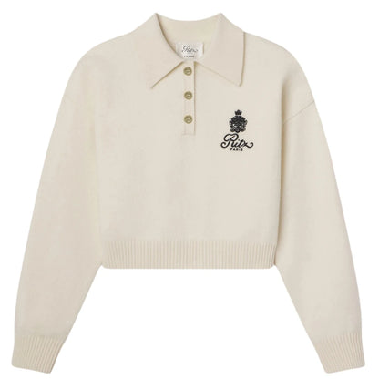 Ritz Paris Luxury Brand Design Women's Polo Collar Sweater