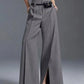 Women's Very Wide Leg Urban Pleated Split-Front Trousers