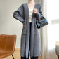 Vireous Lazy-Style Thickened Wool Knit Long Cardigan Coat