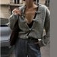 Women's Striped Knitted Coat, Soft Outerwear in Pink or Green