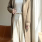 Vireous Lazy-Style Thickened Wool Knit Long Cardigan Coat