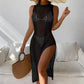 Women's Summer Sexy Hollow-Out Knitted Beach Cover-Up
