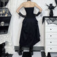 Dark Cross Alt-Grunge High Waist Simple Skirt with Hook-Up Feature