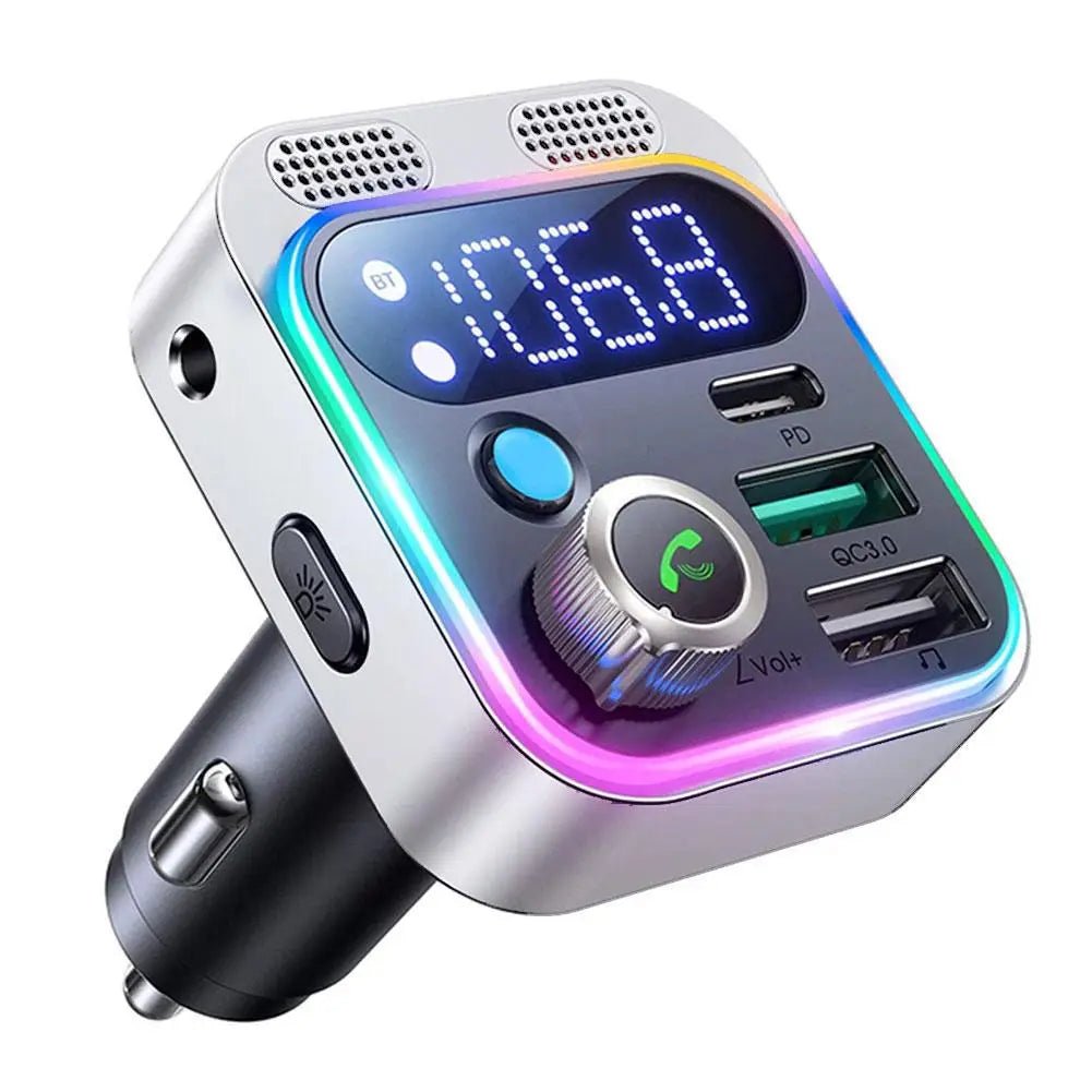 Bluetooth 5.3 FM Transmitter for Car FM/Aux Bluetooth Connected Car Adapter