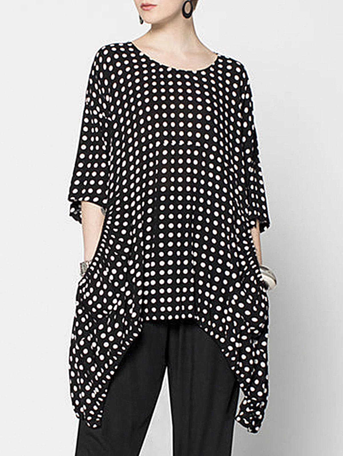 Hip Hop Street-Style Plus Size Women's Fashion Asymmetric Cropped Trousers