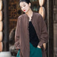 Fashion Cotton Linen Women's Stand Collar Jacket, Multi Colours