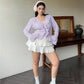 Vireous Elegant French Ruffle Flared-Sleeve Blouse, Plus Sizes