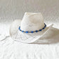Women's Openwork Woven Cowboy Hat, Multicolours