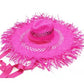 Women's Summer Raffia Hat, Wide Brimmed Sun Protection, Popping Colours