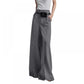 Women's Very Wide Leg Urban Pleated Split-Front Trousers