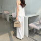 Vireous Simple Two-Piece Women's Summer Pants Suit