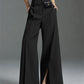 Women's Very Wide Leg Urban Pleated Split-Front Trousers