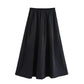 Women's Fashion Casual Swing Midi Skirt and Top, Two Piece Set